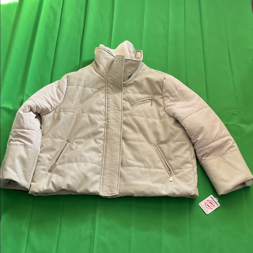 Jou Jou Cream Leather Jacket